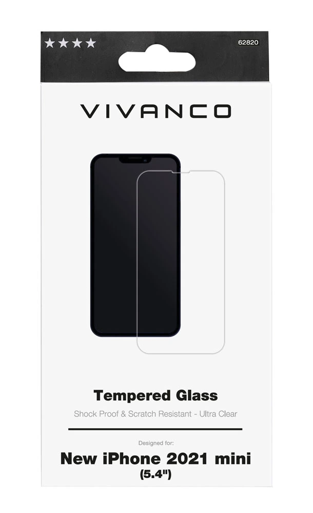 Vivanco Härdat Skyddsglas 9H iPhone 13 mini - 2862820