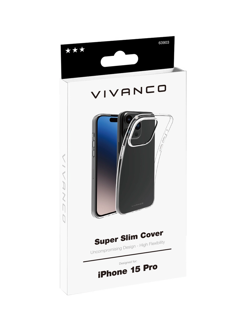 Vivanco Slim TPU skal iPhone 15 Pro Transparent - 2863903