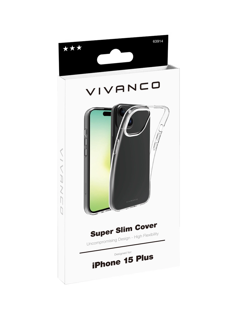 Vivanco Slim TPU skal iPhone 15/14 Plus Transparent - 2863914