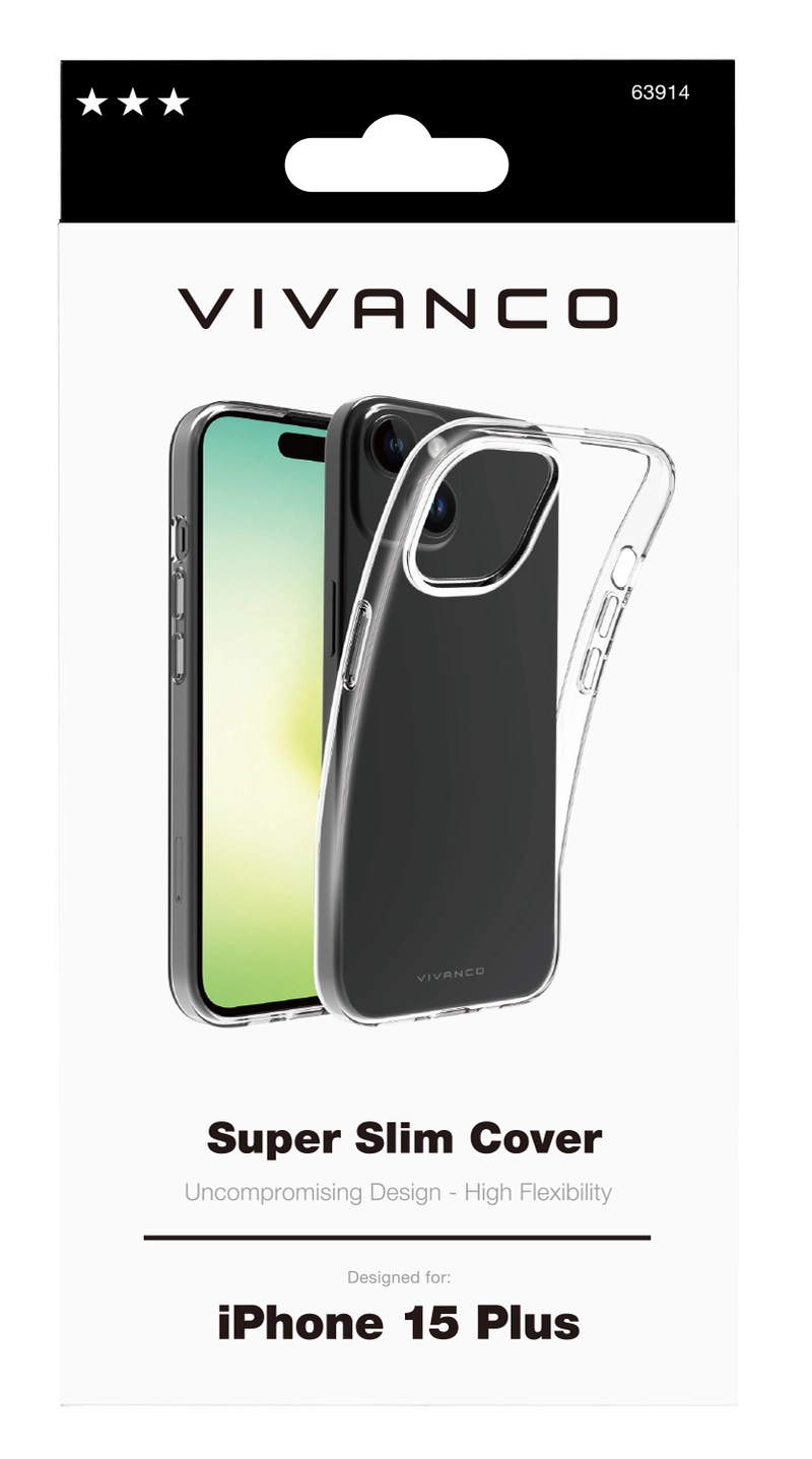 Vivanco Slim TPU skal iPhone 15/14 Plus Transparent - 2863914