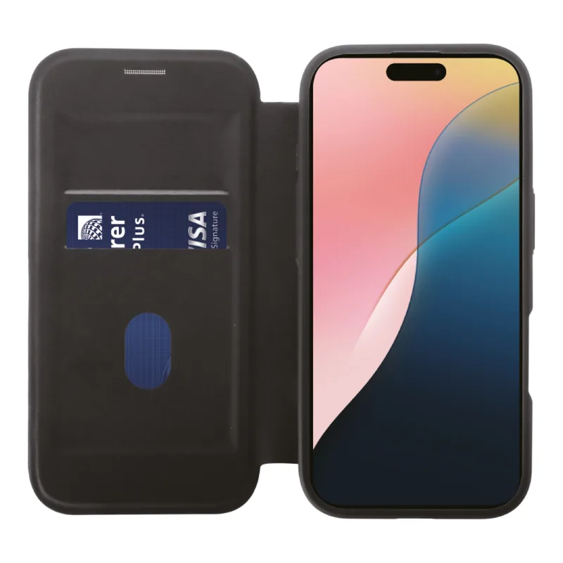 Vivanco Mag Wallet Plånboksfodral iPhone 16 Svart - 2864248
