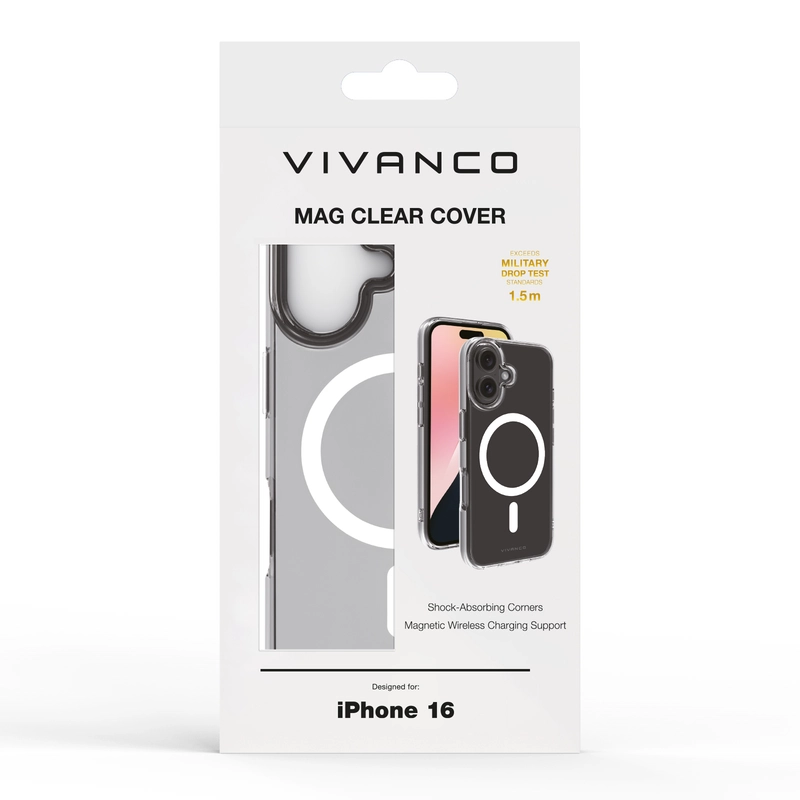 Vivanco Mag Clear skal iPhone 16 Transparent - 2864250