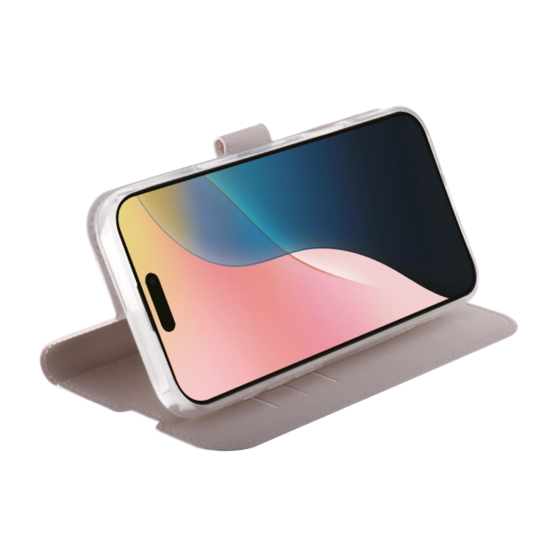 Vivanco Classic Plånboksfodral iPhone 16 Greige - 2864252