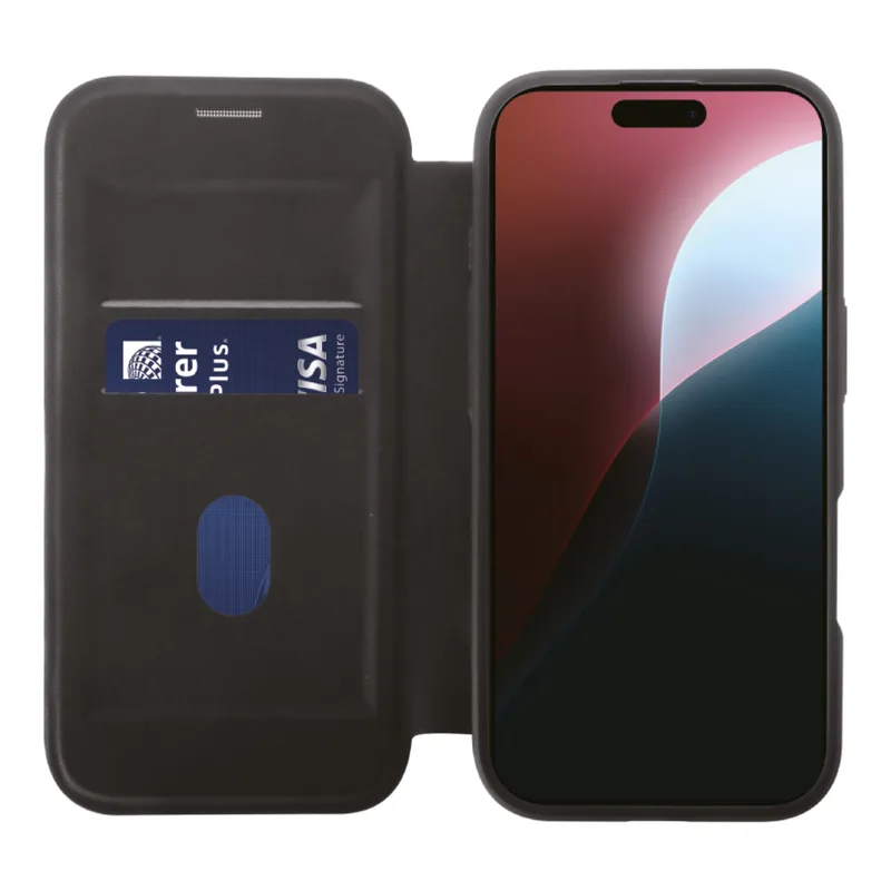 Vivanco Mag Wallet Plånboksfodral iPhone 16 Pro Svart - 2864254