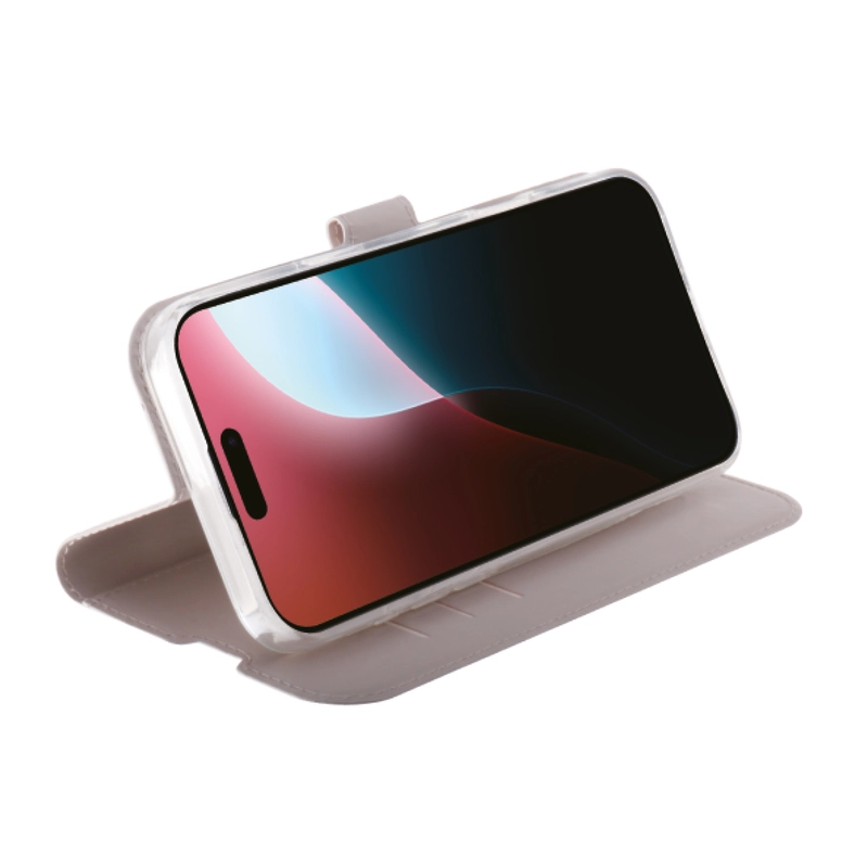 Vivanco Classic Plånboksfodral iPhone 16 Pro Greige - 2864258