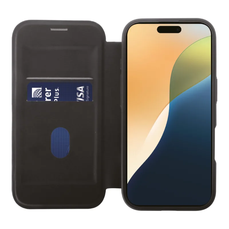 Vivanco Mag Wallet Plånboksfodral iPhone 16 Plus Svart - 2864259