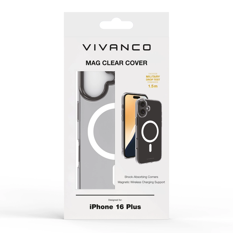 Vivanco Mag Clear skal iPhone 16 Plus Transparent - 2864260
