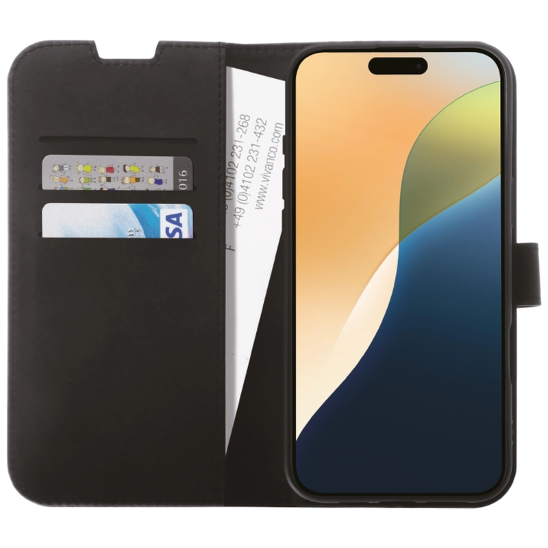Vivanco Classic Plånboksfodral iPhone 16 Plus Svart - 2864261