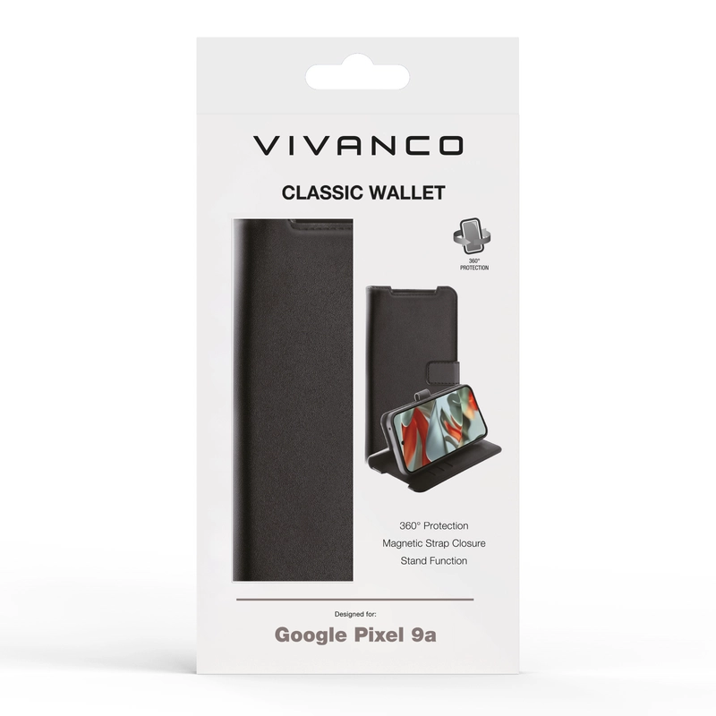 Vivanco Classic Plånboksfodral Google Pixel 9a Svart - 2864453