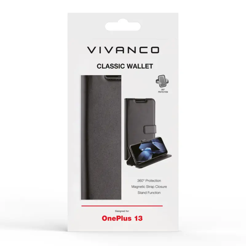 Vivanco Classic Plånboksfodral OnePlus 13 Svart - 2864458