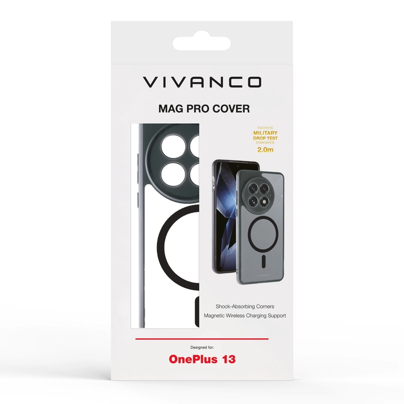 Vivanco Mag Pro Cover OnePlus 13 Transparent/Svart - 2864460