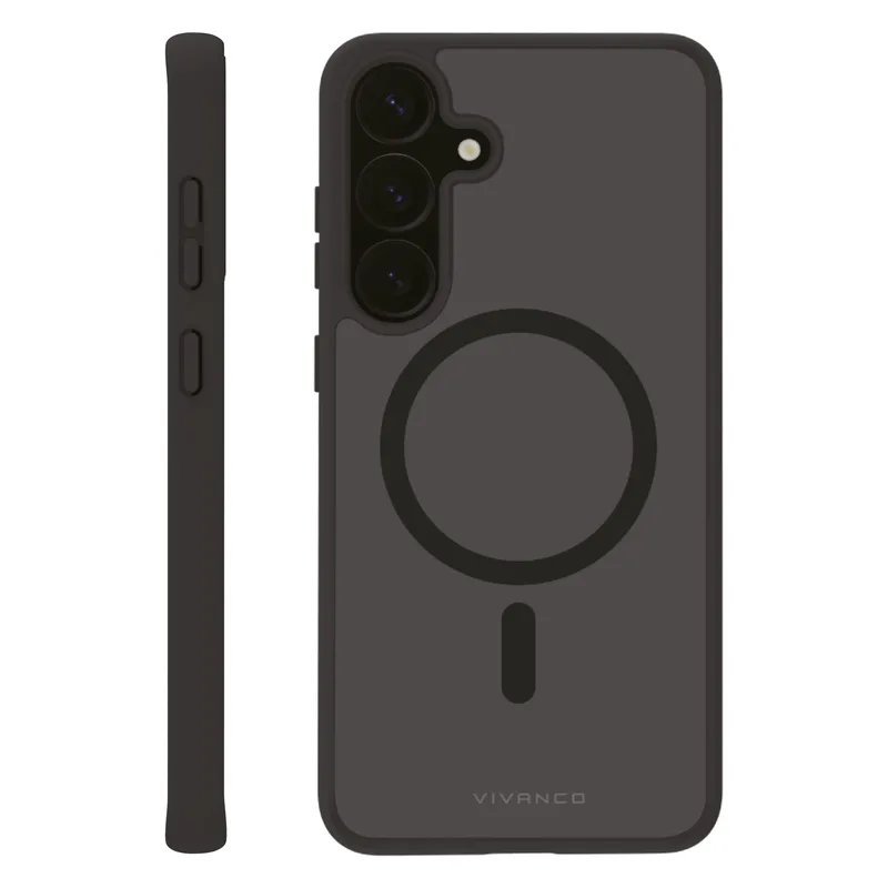 Vivanco Mag Pro Cover Samsung Galaxy S25 Transparent/Svart - 2864514