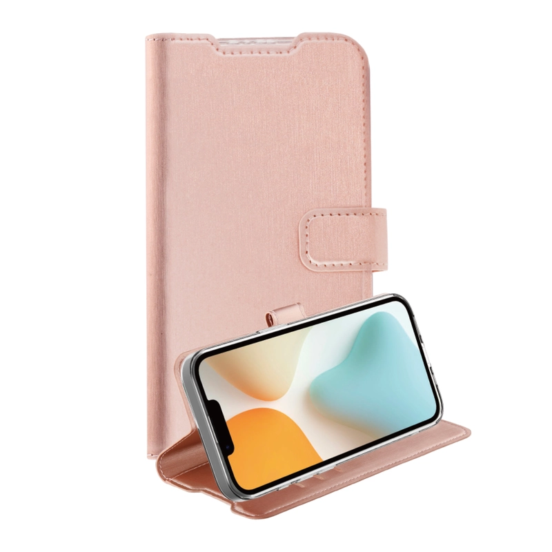 Vivanco Classic Plånboksfodral Apple iPhone 17e/16e Rosa Guld - 2864534