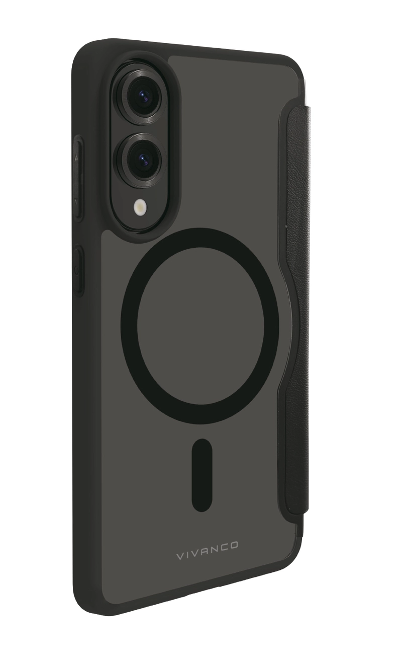 Vivanco Mag Wallet Plånboksfodral Samsung Galaxy S25 Edge Svart - 2864562