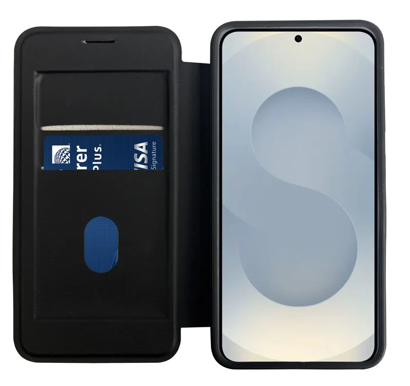 Vivanco Mag Wallet Plånboksfodral Samsung Galaxy S25 Edge Svart - 2864562