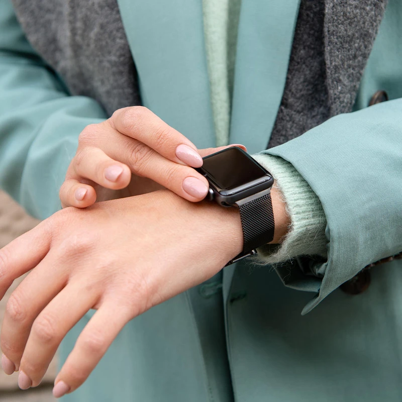 Burga Metal Mesh Black - Apple Watch 42/44/45/46/49mm Metallarmband - 2178229