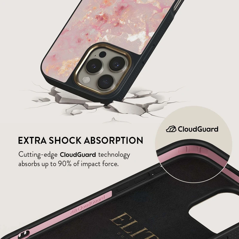 Burga Golden Coral - Apple iPhone 16 Pro Max Skyddsskal Elite Magsafe Svart/Guld - 2937665