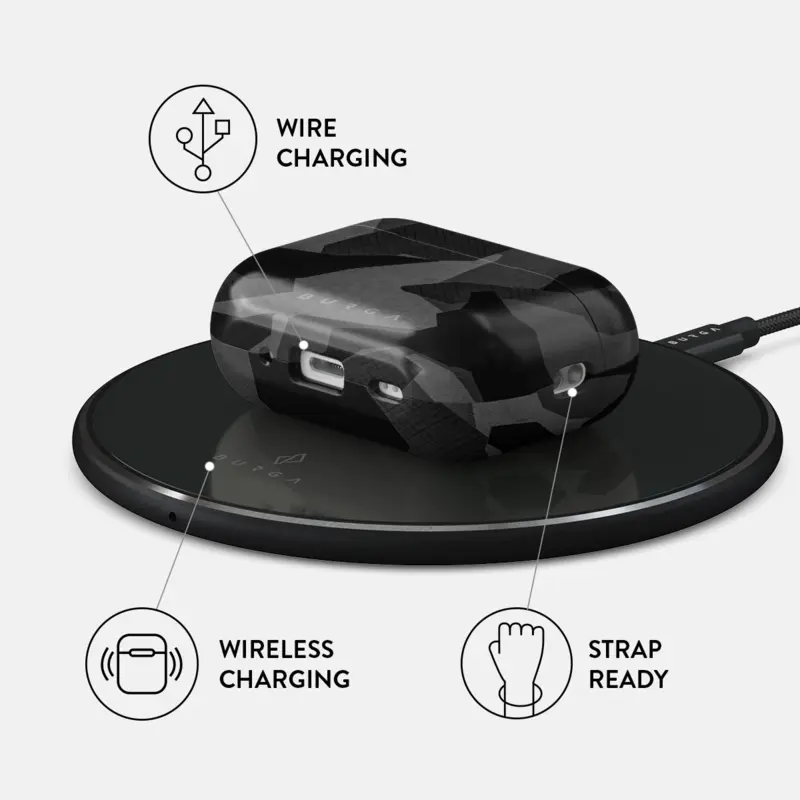 Burga Night Black Camo - Apple AirPods Pro 2 Skyddsfodral - 2800484