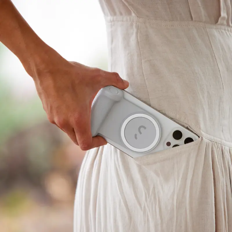 Shiftcam SnapGrip Pro Qi2 med batteri MagSafe-kompatibel Greige - 2949679