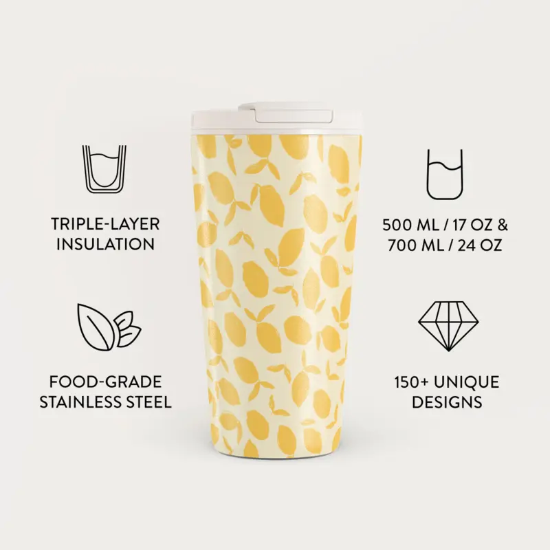 Burga Lemon Tart - Termosmugg med Lock-/Sugrörs set - 2950282