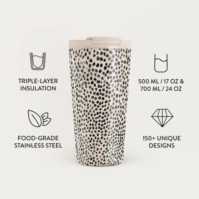 Burga Almond Latte - Termosmugg med Lock-/Sugrörs set - 2950349