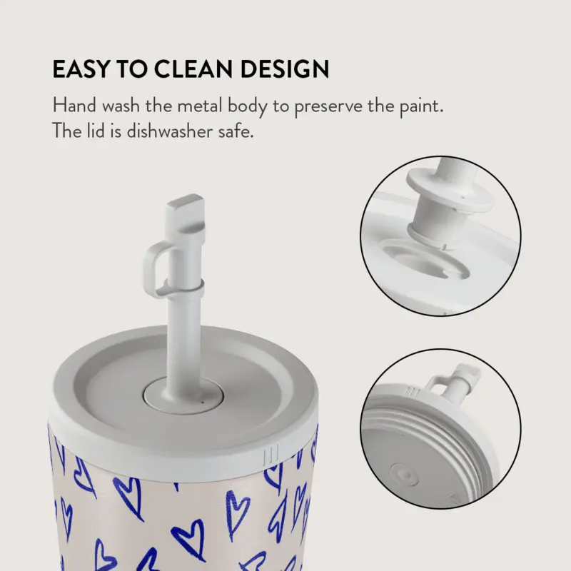 Burga Love Me Right - Termosmugg med Lock-/Sugrörs set - 2950536